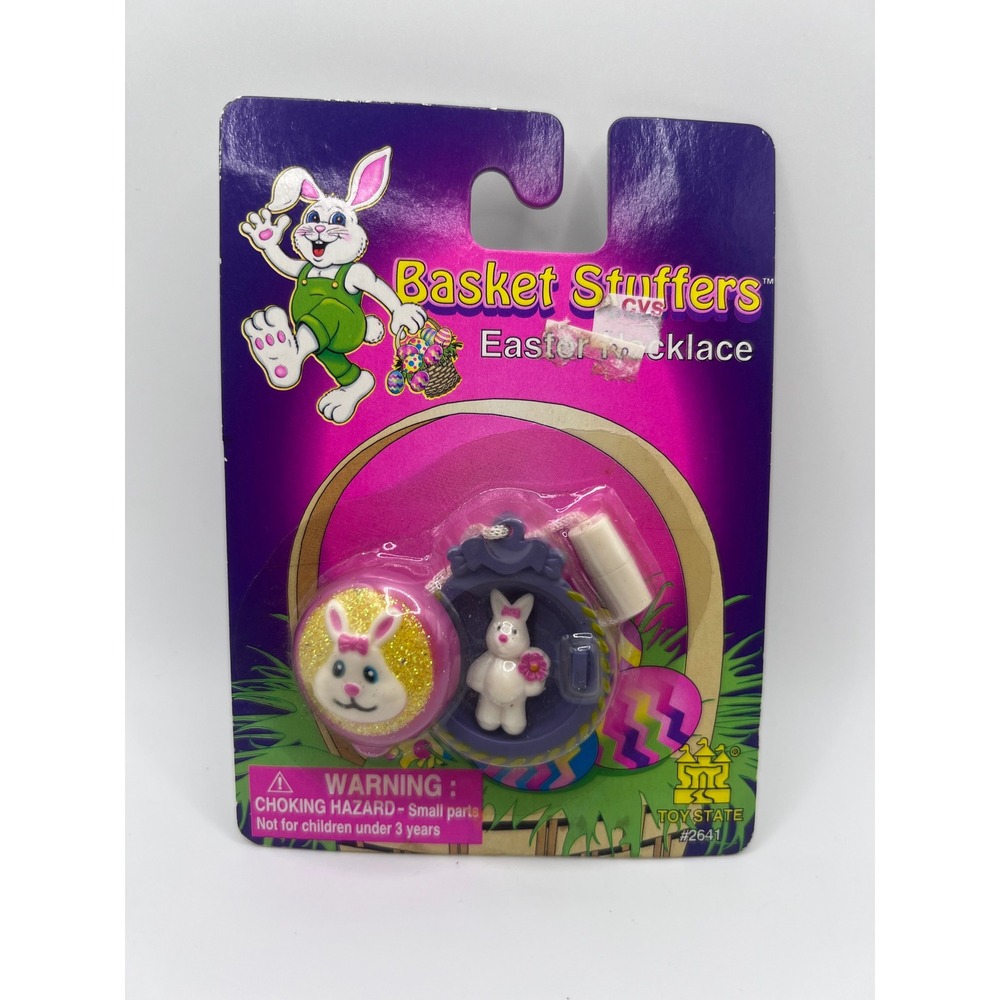 Vintage Easter Basket‎ Stuffers Easter Necklace Toystate 1998 NOS Minis Cute